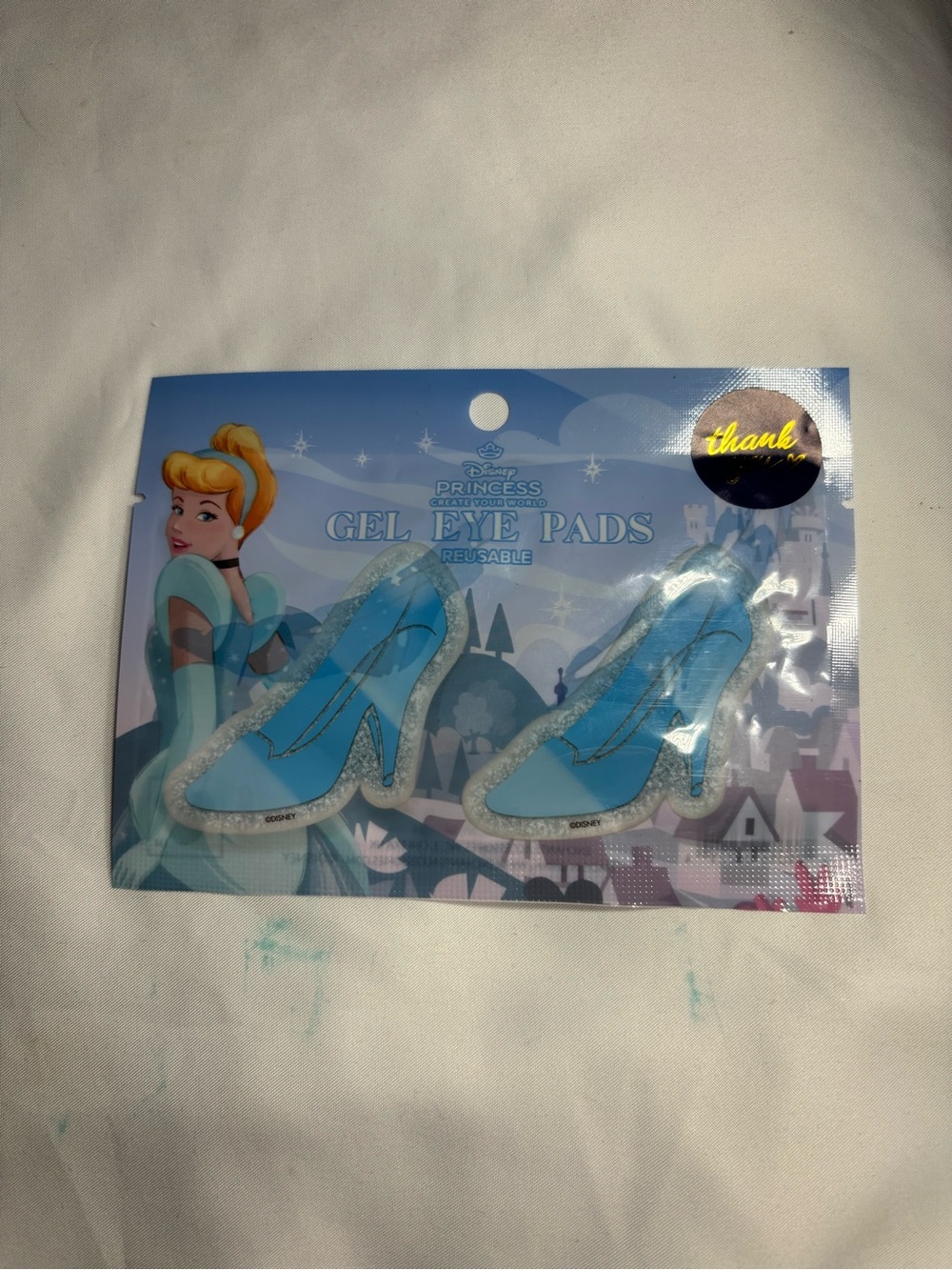 New Disney Princess Cinderella Blue Gel Eye Pads - Reusable Kids Shoe Inserts